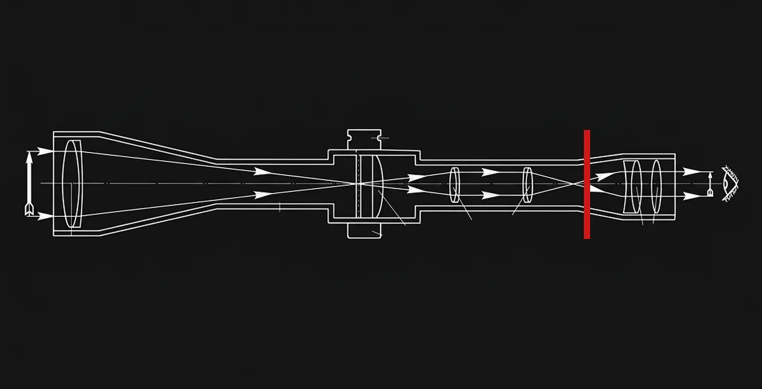 Схема второй фокальной плоскости SFP в оптическом прицеле MewLite